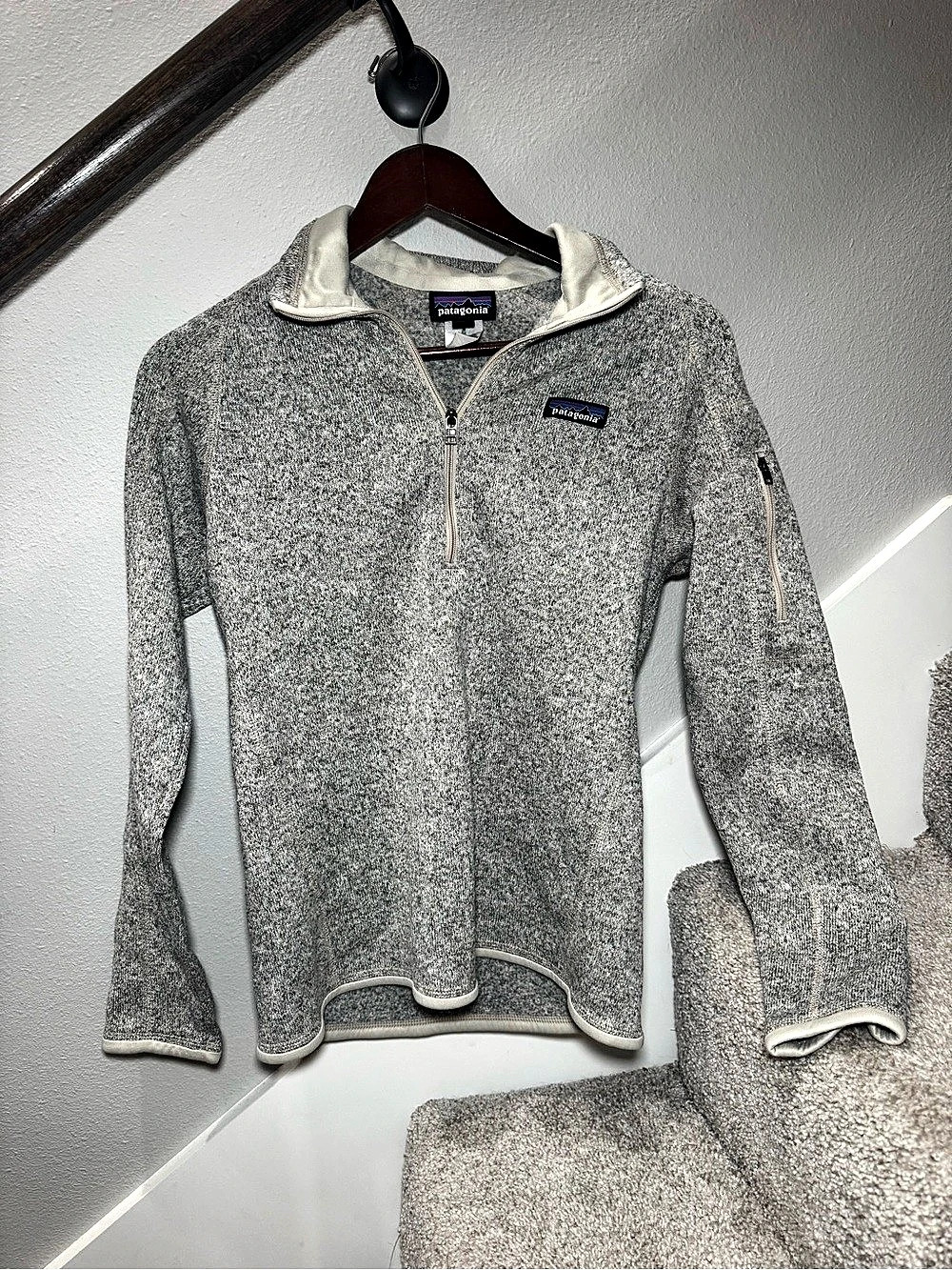 Patagonia Fleece Full-Zip Jacket Gray Medium Like New